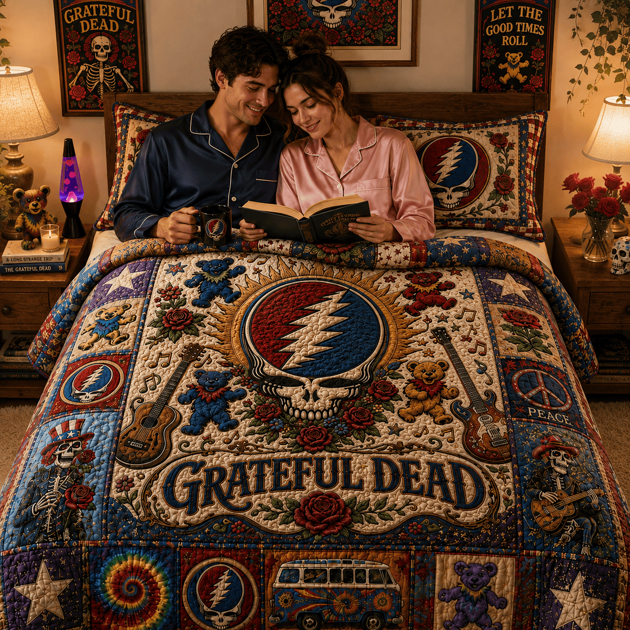 GRFD 4 PIECES COVER BEDDING SET PDL (1 FITTED SHEET + 1 FLAT SHEET + 2 PILLOWCASES)