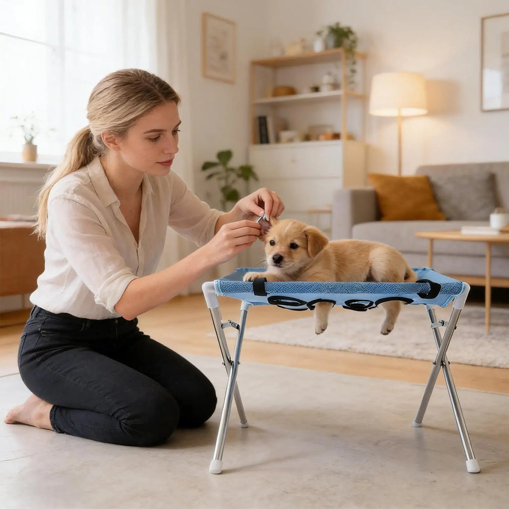 Dog Grooming Hammock 8-Hole Design Cat Grooming Harness Puppy Nail Trimming Hammock For Cats Dogs Kittens Puppies Small Medium